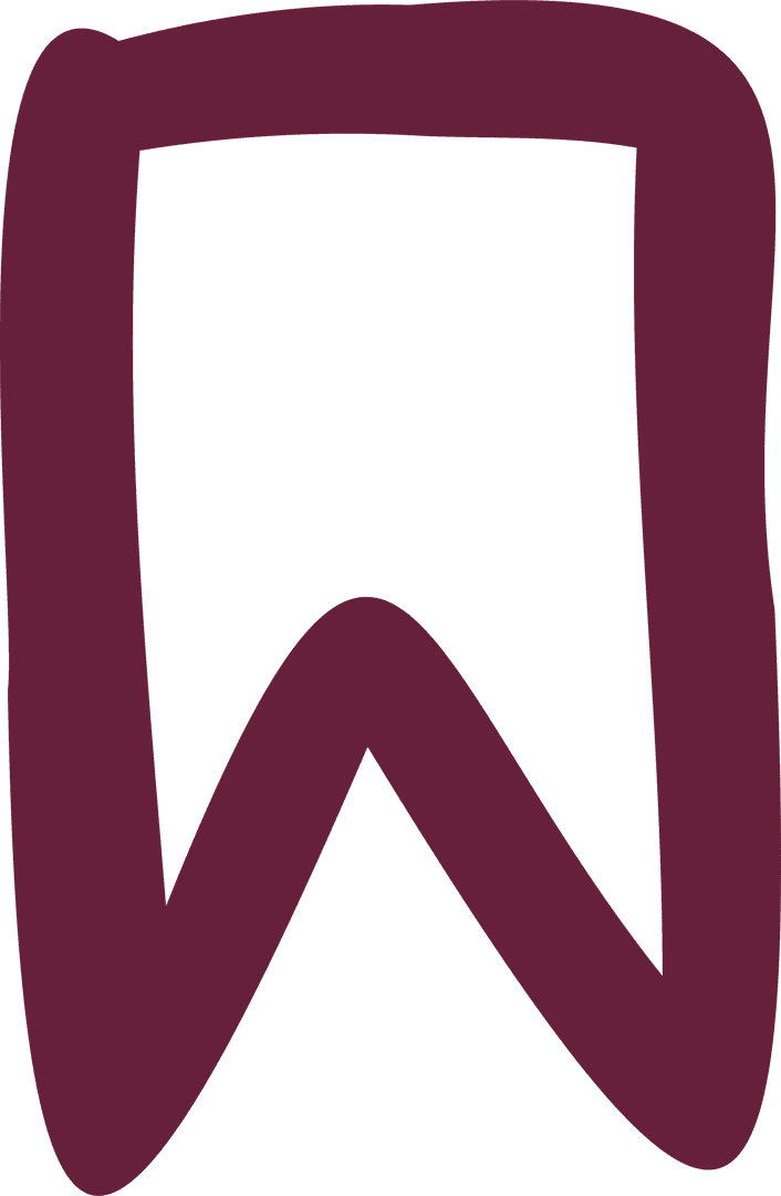 Maroon Bookmark Icon on Transparent Background Vector