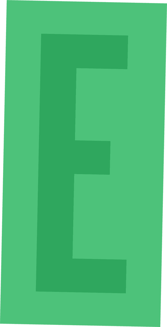 Block-style E Inside Green Rectangle on Transparent Background - Download Free Stock Images Pikwizard.com