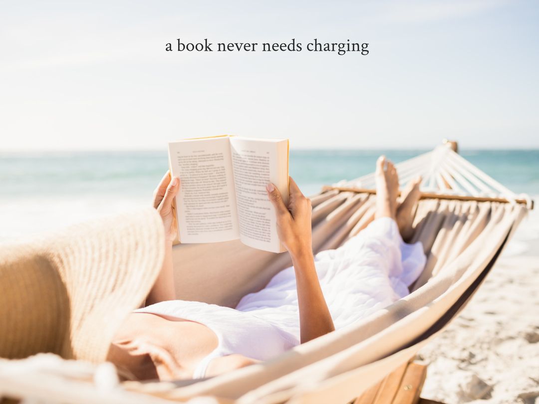 Relaxing Beach Reading in Hammock with Sun Hat