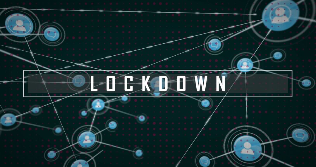 Lockdown Concept Over Digital Global Network Connections