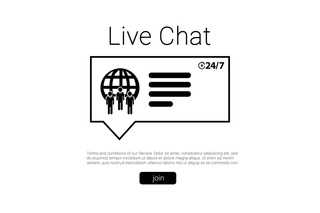 Transparent Contact Us Icons with Chat Support
