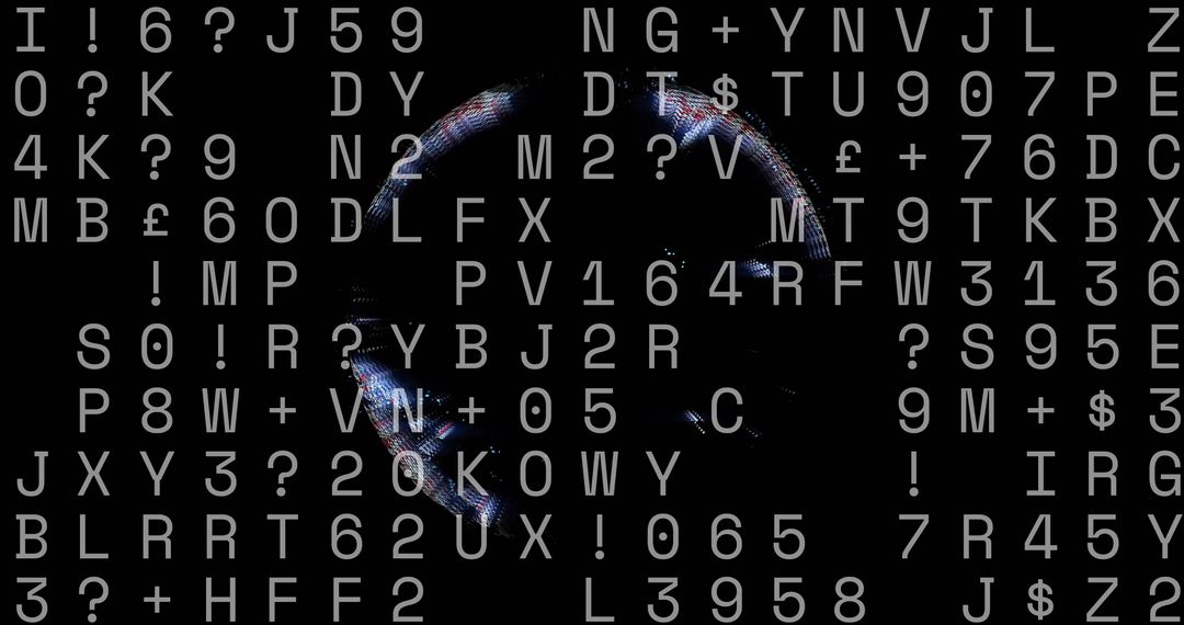 Glitching Neon Ring with Alphanumeric Matrix Display