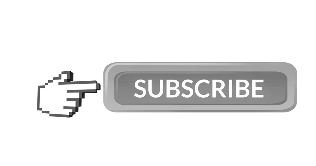 Digital Subscribe Button with Pixel Hand Icon