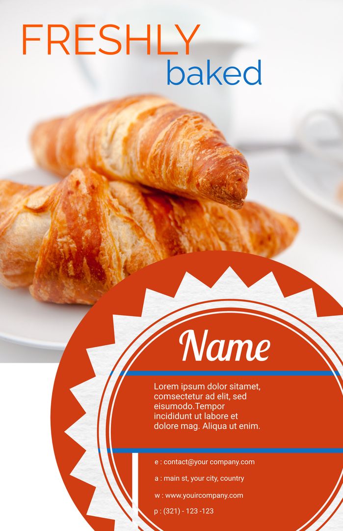 Delicious Freshly Baked Croissants on White Plate - Download Free Stock Templates Pikwizard.com