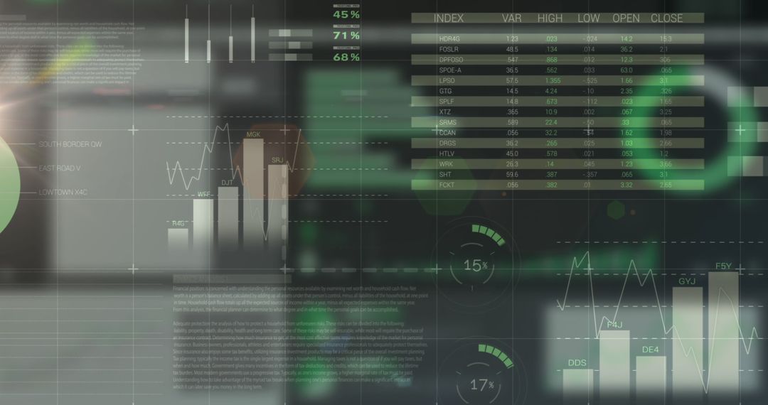 Digital Data Processing in Global Business Technology Concept