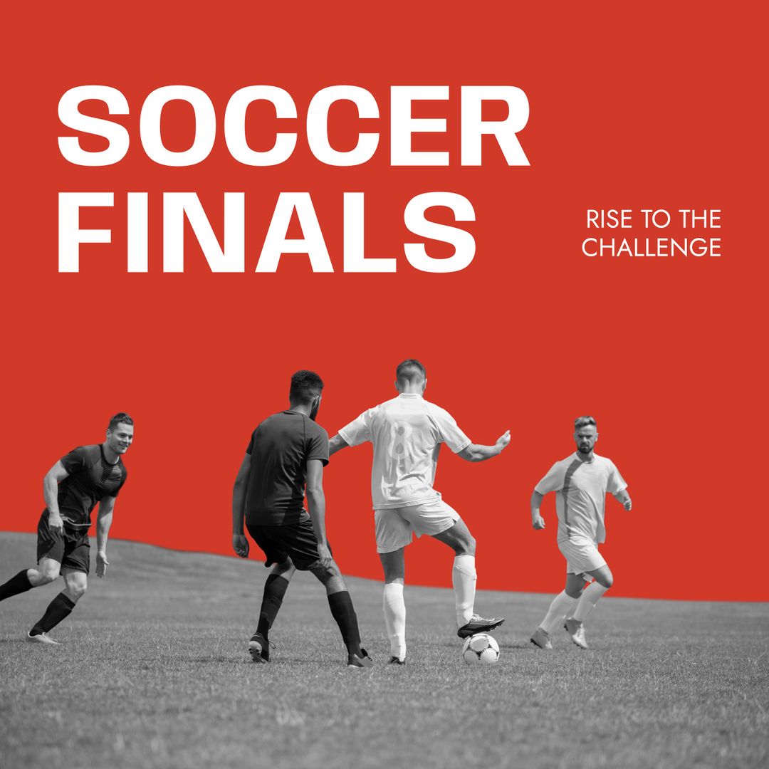 Soccer Finals Promotion with Diverse Male Footballers Ready for the Challenge - Download Free Stock Templates Pikwizard.com