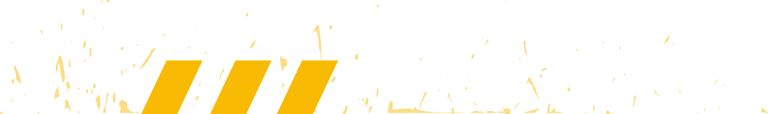 Grunge Hazard Stripes with Transparent Background and Textured Finish