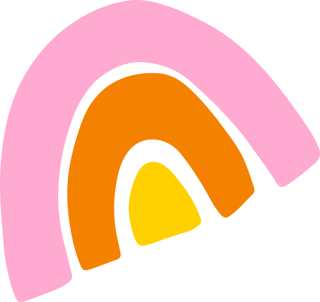 Abstract Pastel Geometric Rainbow with Transparent Background