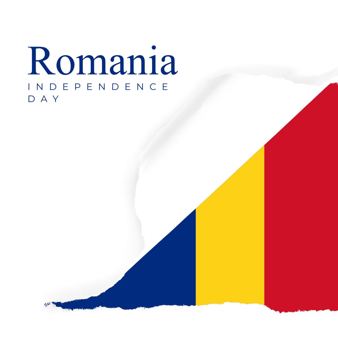 Romania Independence Day Celebration with National Flag