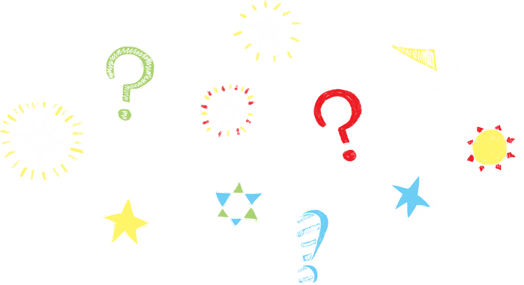 Colorful Transparent School Icon Doodles on Back Background