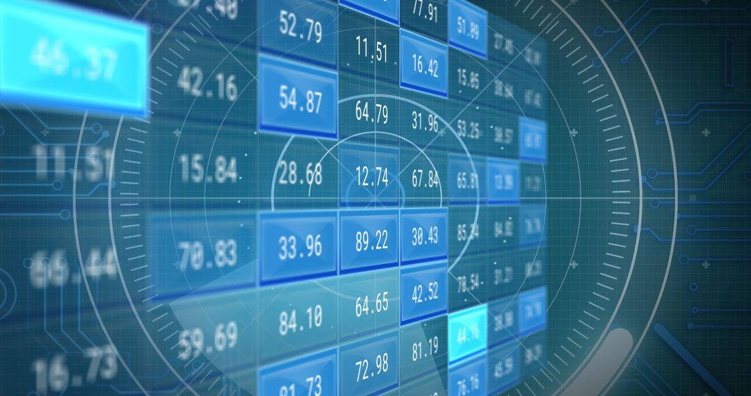 Digital Interface with Financial Data Displayed