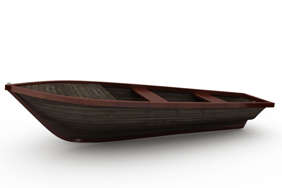 Transparent Classic Brown Wooden Boat with Shadows - Download Free Stock Images Pikwizard.com