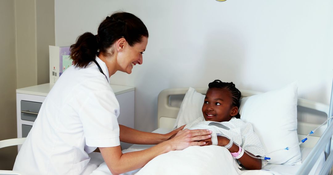 Doctor Comforting Young Patient in Hospital Room - Free Images, Stock Photos and Pictures on Pikwizard.com