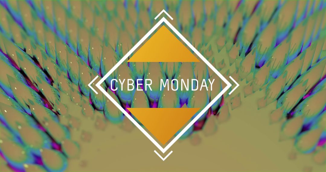 Cyber Monday Digital Sale Abstract Design