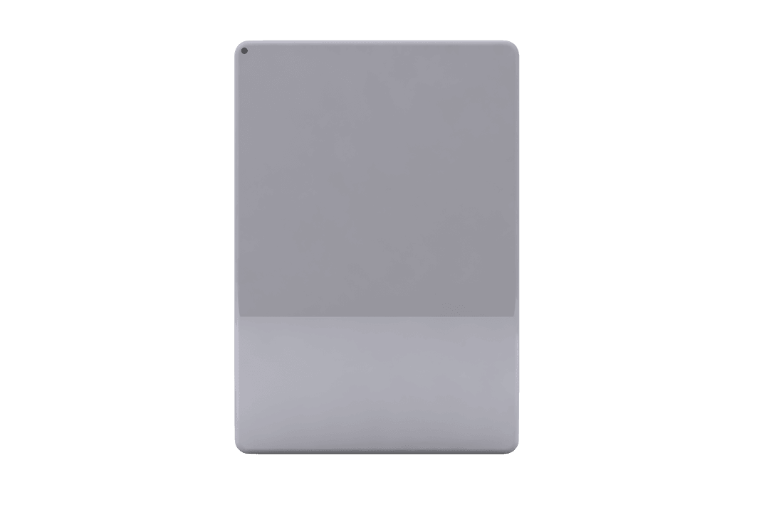 Transparent View of Modern Two-Tone Grey Tablet with Kickstand