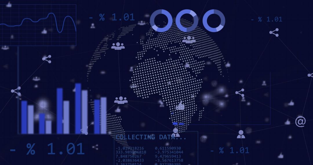 Global Data Processing and Networking Visualization - Free Images, Stock Photos and Pictures on Pikwizard.com
