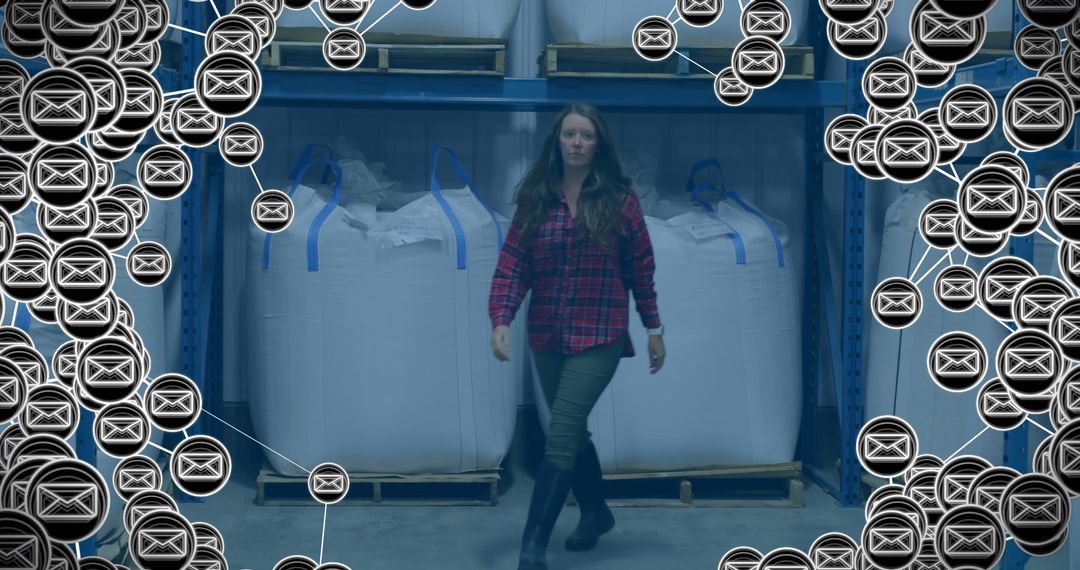 Warehouse Worker Overwhelmed with Digital Communication