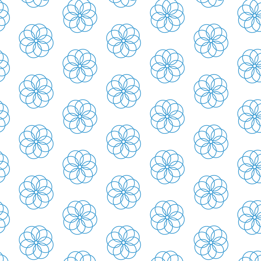 Blue Geometric Pattern Design on Transparent Background