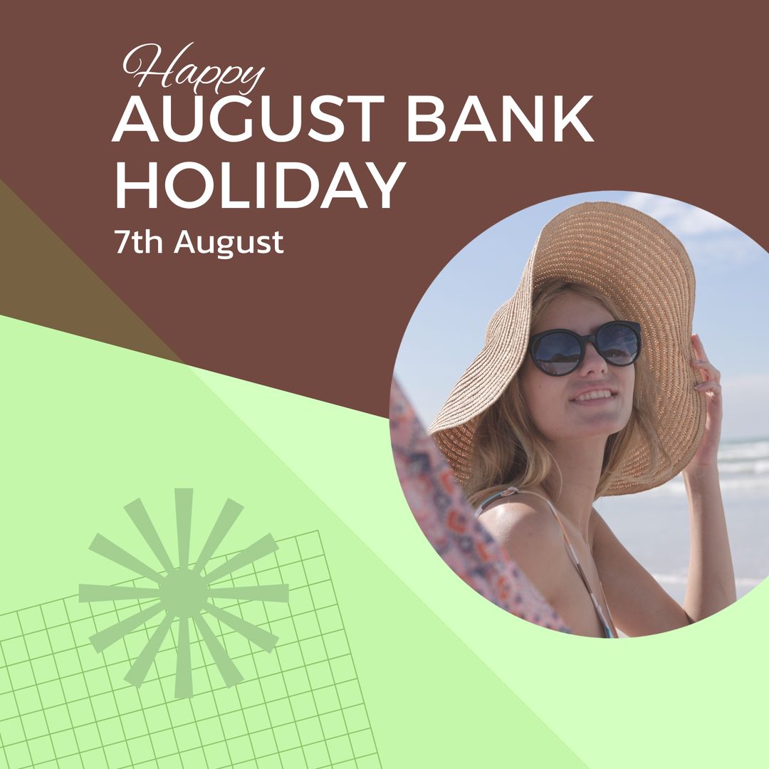 Happy August Bank Holiday Beach Celebration - Download Free Stock Templates Pikwizard.com