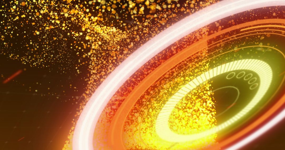 Futuristic Glowing Holographic Interface with Dynamic Light Effects