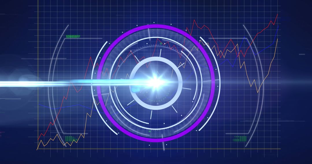 Digital Interface with Compass and Light on Graph