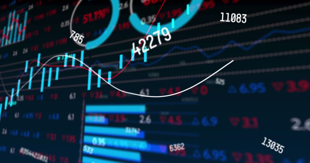 Abstract Financial Data and Graph Analysis on Digital Screen