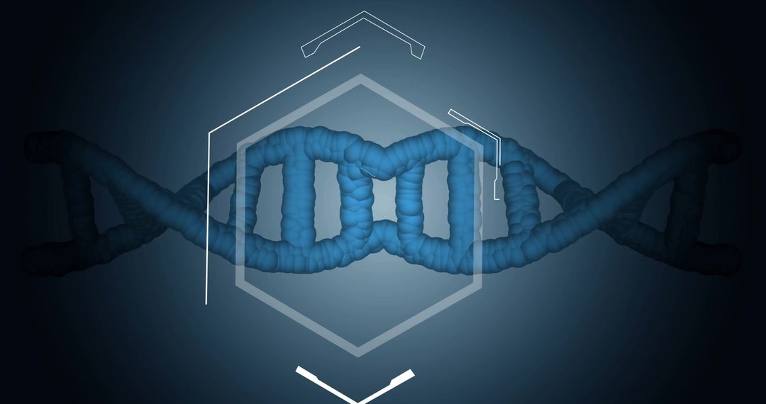 DNA Strand with Intersecting Hexagonal Pattern