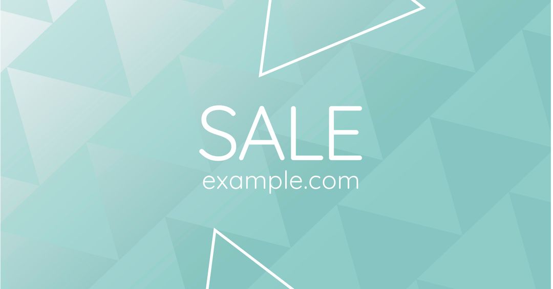 Geometric Abstract Sale Flyer with Cool Hues