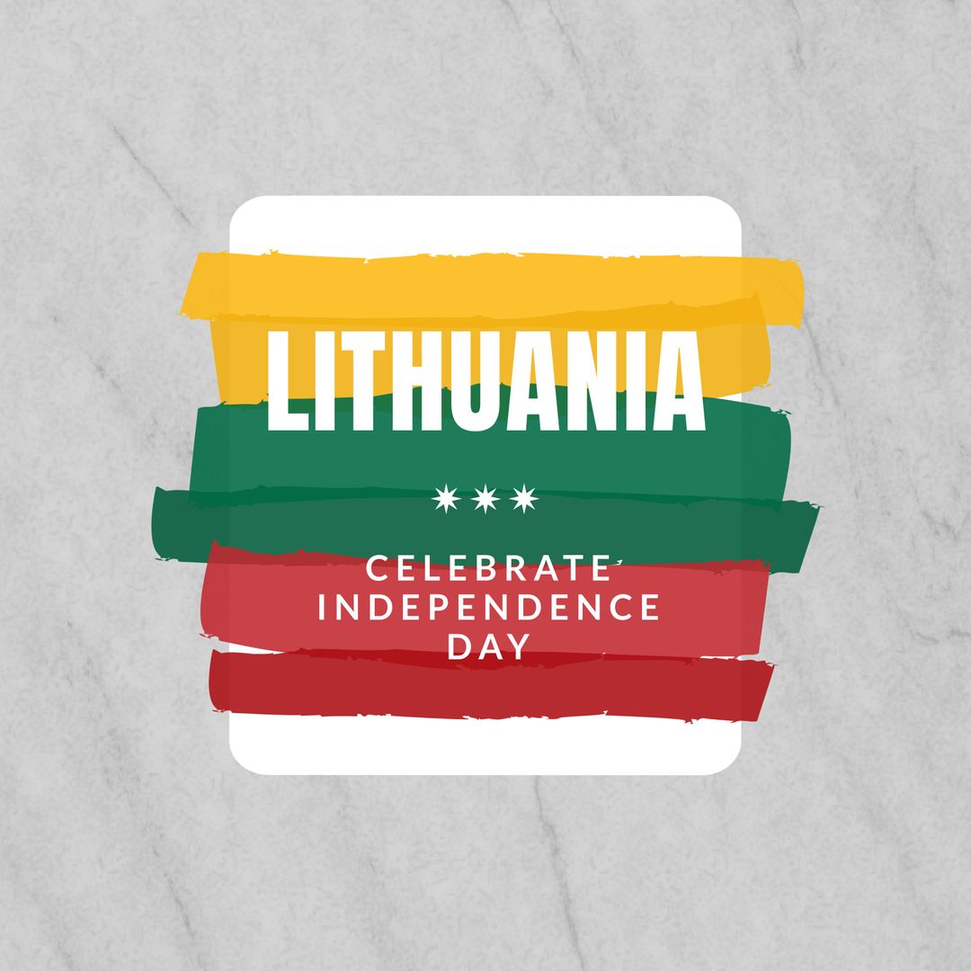 Lithuania Independence Day Graphic on Abstract Background