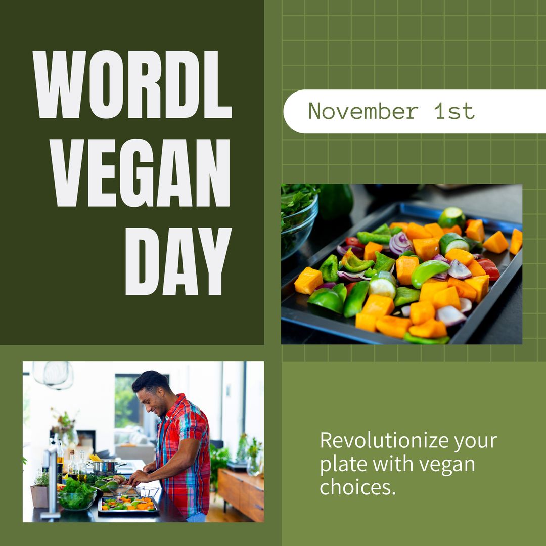 World Vegan Day Celebration with Fresh Ingredients and Cooking