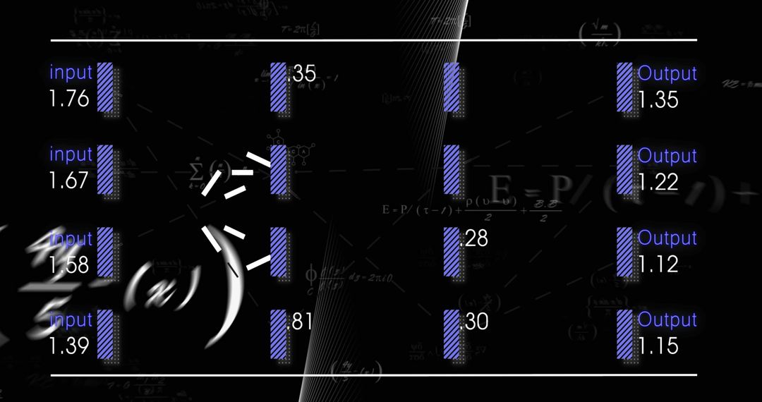 Abstract Digital Interface Global Data Processing Background
