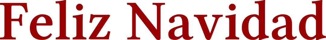Feliz Navidad Text in Red on Transparent Background