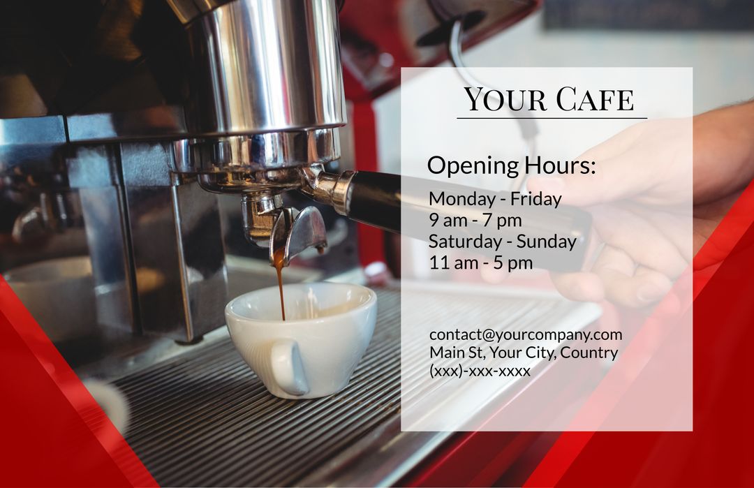 Espresso Machine Crafting Perfect Fresh Coffee for Storefront Promo