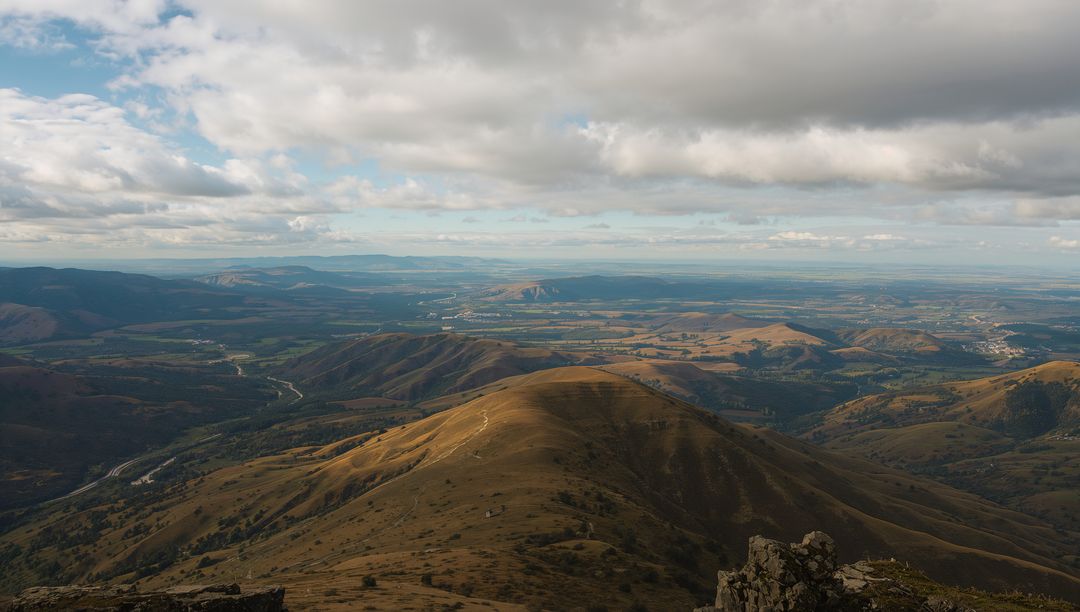Panoramic Landscape View from Rocky Mountain Peak