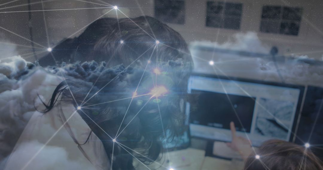 Double Exposure of Scientists Researching and Digital Connections in Lab - Free Images, Stock Photos and Pictures on Pikwizard.com