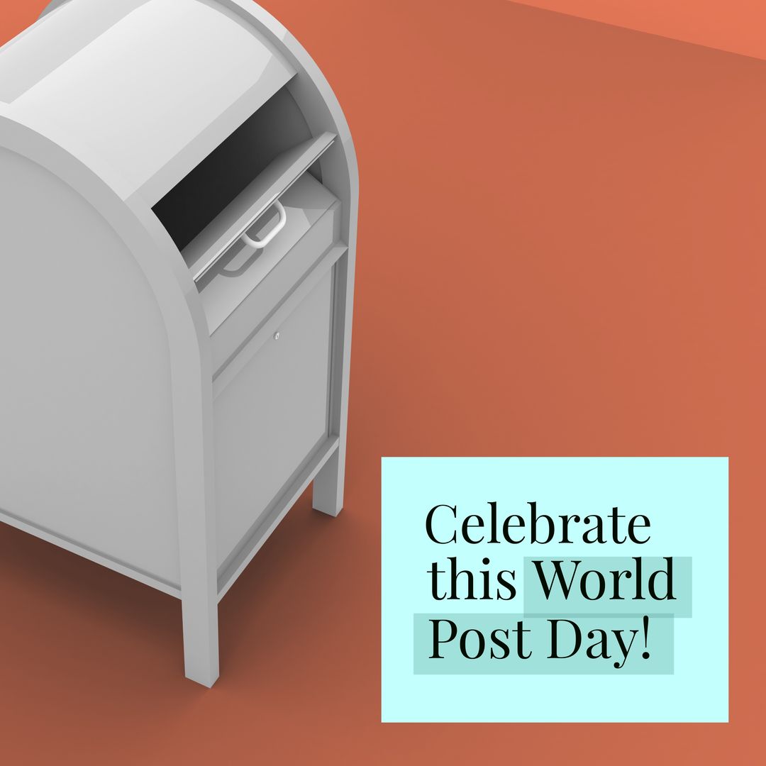 Celebrate World Post Day with Joyful Mailbox Graphic - Download Free Stock Templates Pikwizard.com