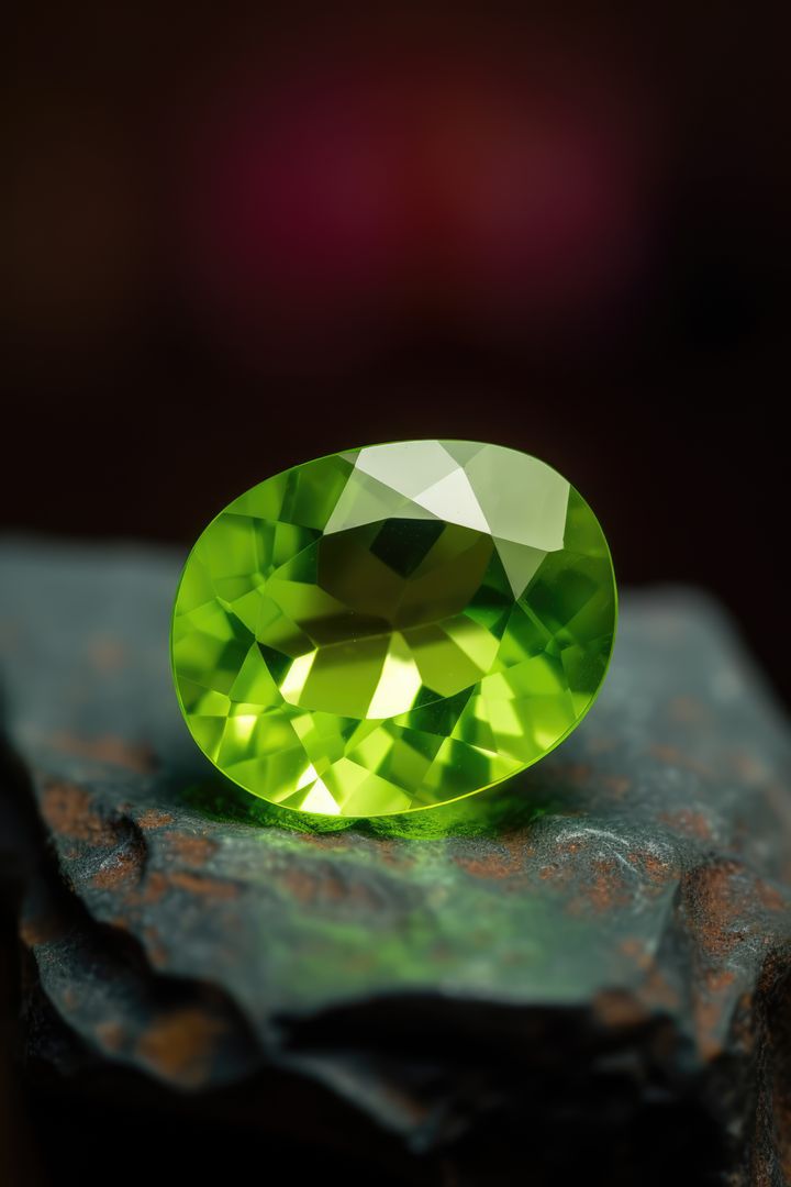Close up of green and shiny gemstone on black rock created using generative ai technology - Free Images, Stock Photos and Pictures on Pikwizard.com