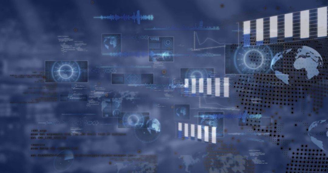 Digital Data Interface and Global Connectivity Concept