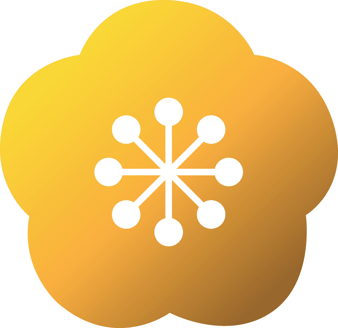 Yellow Gradient Flower with Transparent Background | Floral Design Element