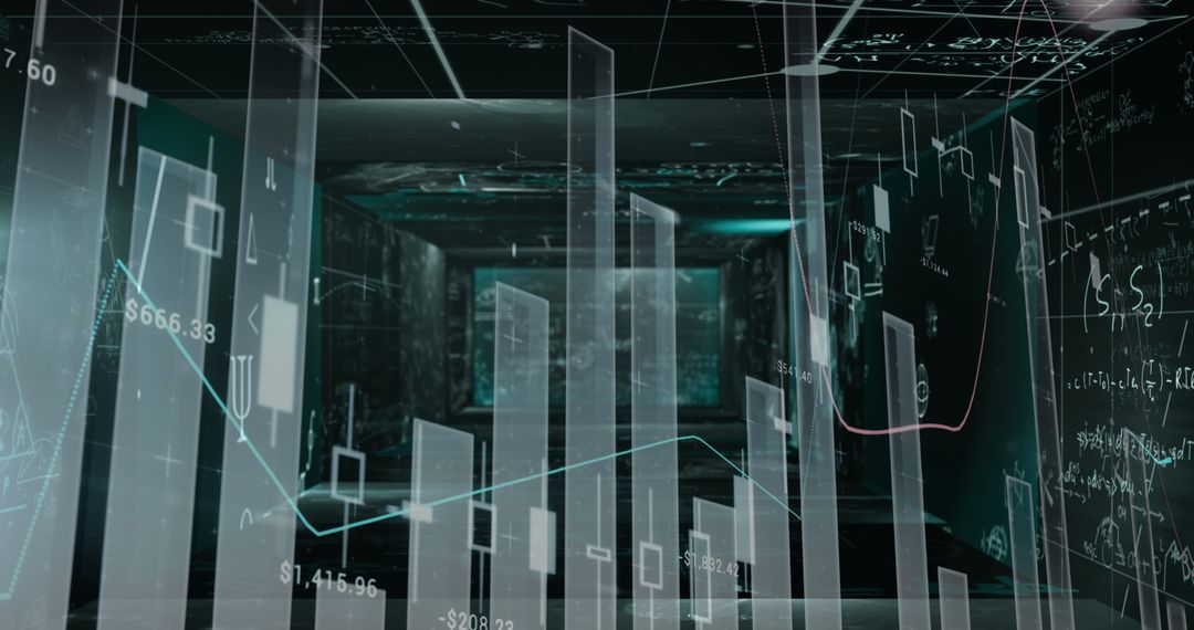 Futuristic 3D Data Visualization in Digital Immersive Room