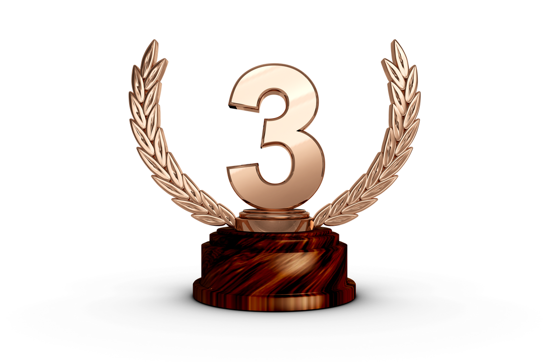 Bronze Trophy with Laurel Wreath on Transparent Background - Download Free Stock Images Pikwizard.com