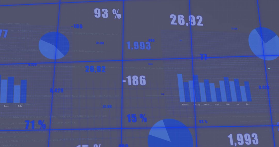 Analyzing Financial Data with Charts and Graphs in Blue Environment