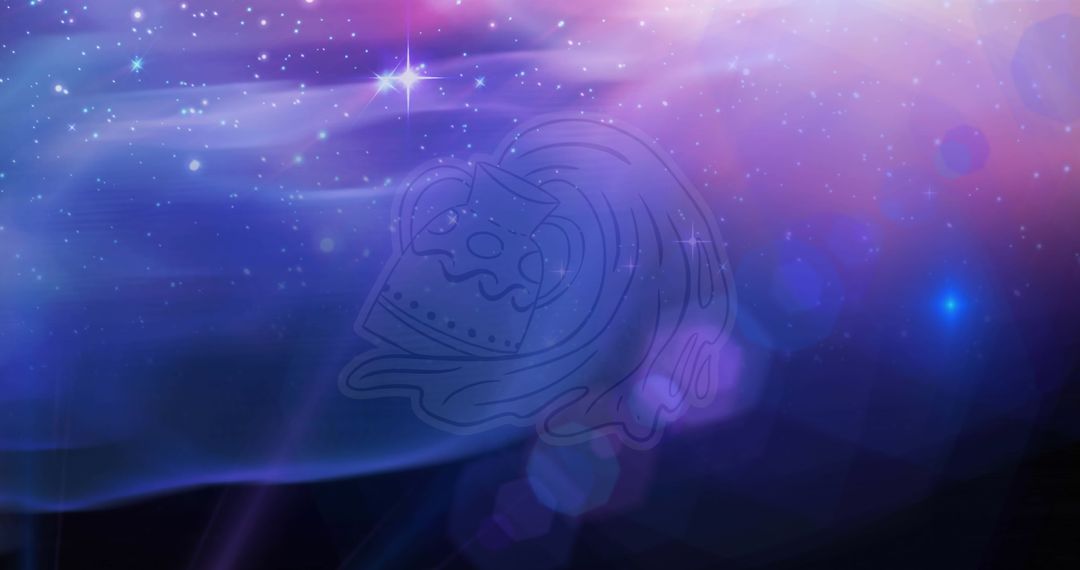 Aquarius Constellation with Cosmic Background