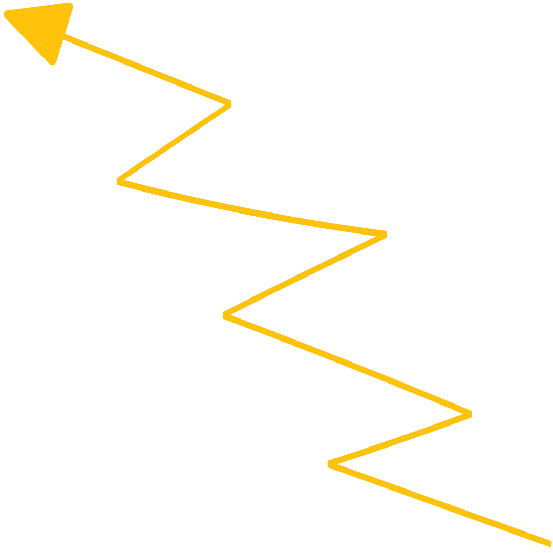 Abstract Yellow Arrow Zigzag on Transparent Background