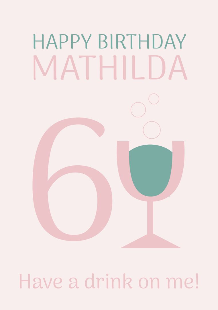 Elegant Birthday Invitation for Wine Toast, Celebrating Mathilda's 60th Birthday - Download Free Stock Templates Pikwizard.com