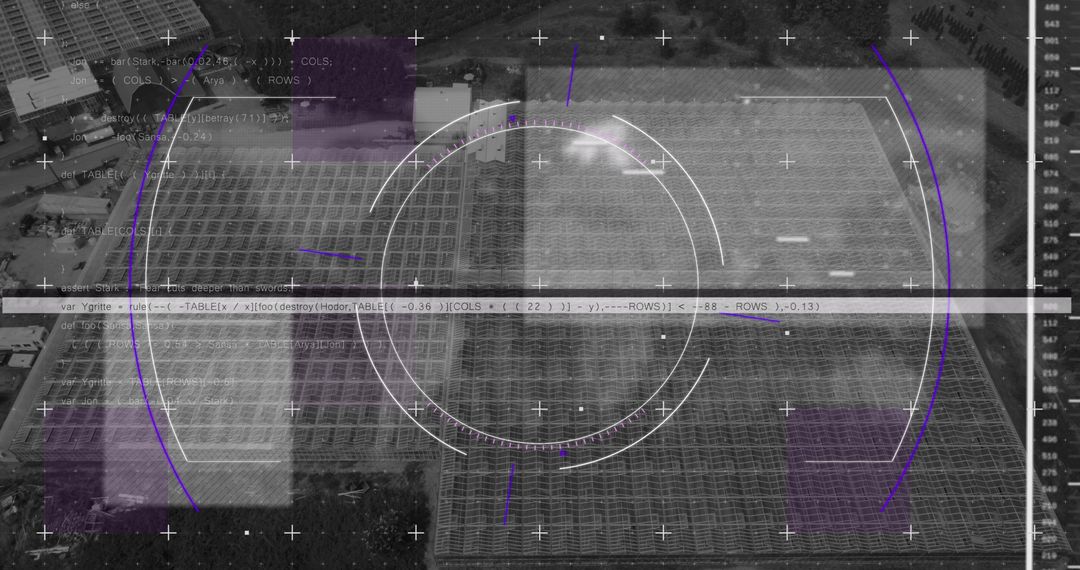 Digital Interface Overlay Analyzing Agricultural Landscape