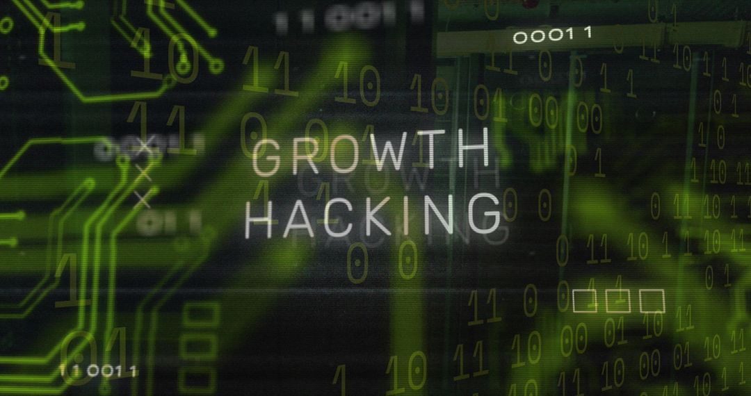 Growth Hacking Concept with Digital Code Background