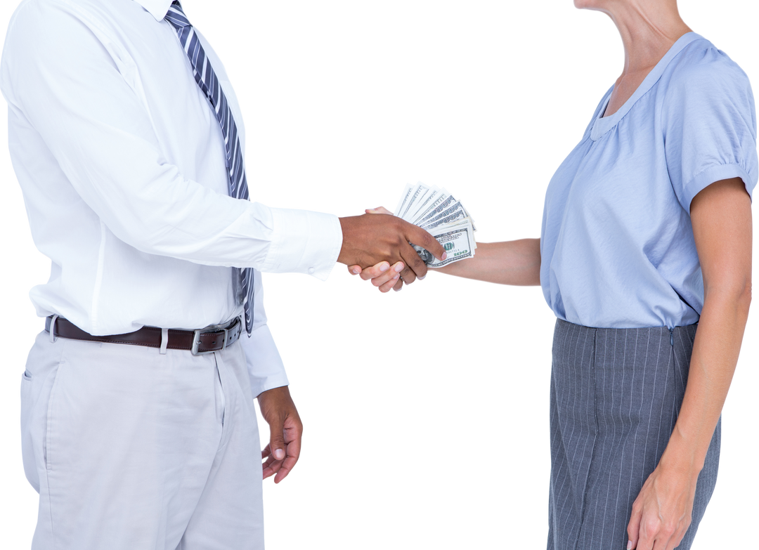 Transparent Business Transaction with Cash Exchange - Download Free Stock Images Pikwizard.com