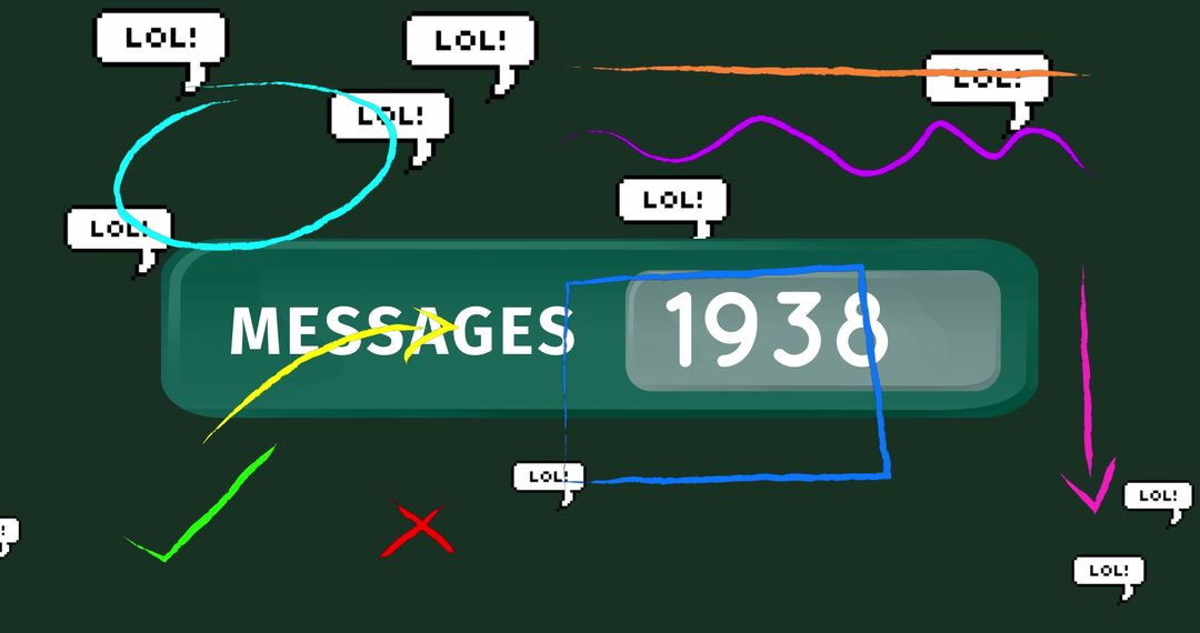 Digital Messaging Spam Concept with Colorful Graphics