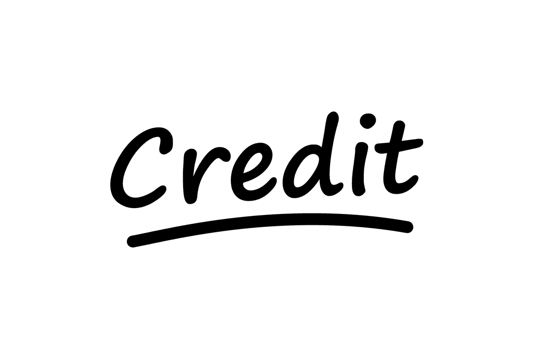 Underlined Credit Text on Transparent Background for Business Graphics